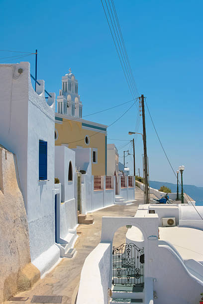istock Colorful old street in Santorini 113641876