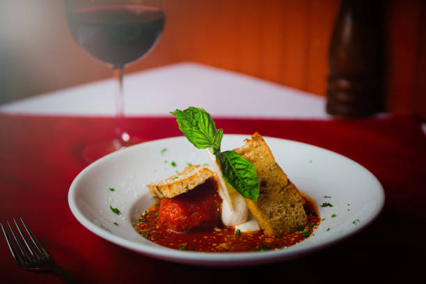 istock Italian meatball with mozzarella and red wine 1136419788