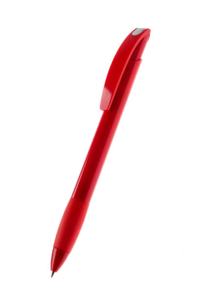 istock Red Ball Point Pen on white 1136420296