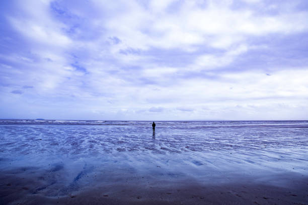 istock Adult Man Exploring Winter Coastline 1136420989