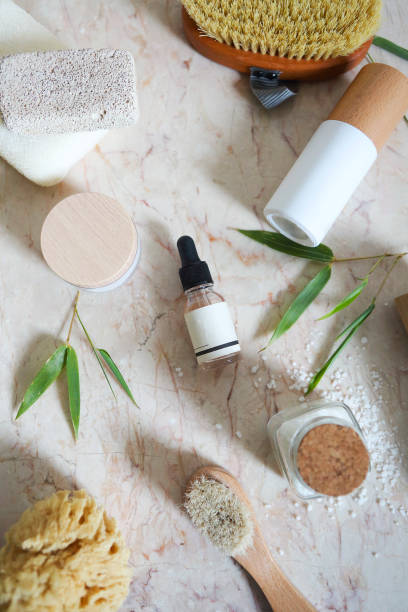 istock Face cream, serum, lotion, moisturizer and sea salt 1136422325