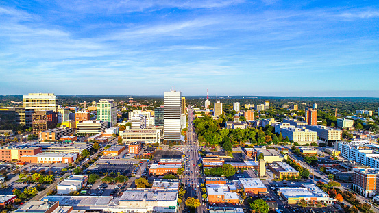 Downtown Columbia South Carolina Skyline SC Aerial Panorama.