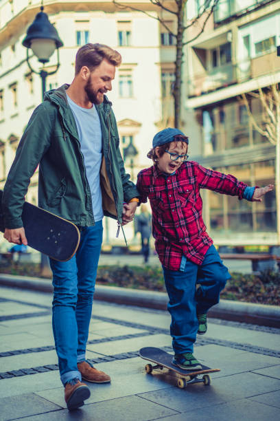 istock Boy and his father spending time together 1136427724