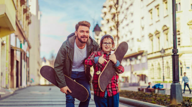 istock Boy and his father spending time together 1136427791