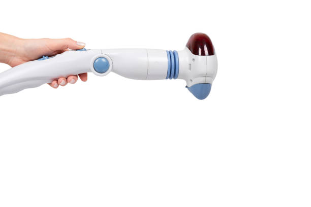 istock Hand with wireless electronic massager, muscle therapy medicine 1136433297