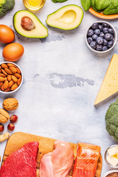 istock Ketogenic diet concept. Balanced low carb, high good fat 1136434088