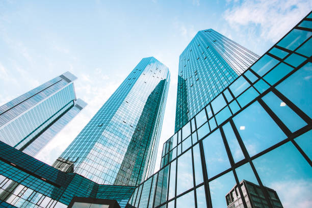 istock Modern skyscrapers in business district 1136435969