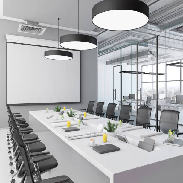 istock Contemporary conference room interior 1136436758