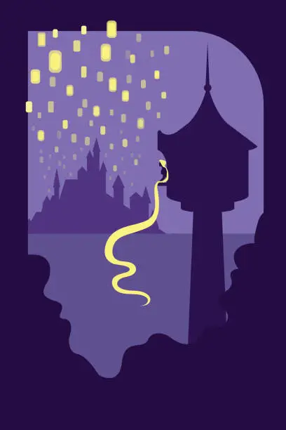 Vector illustration of rapunzel