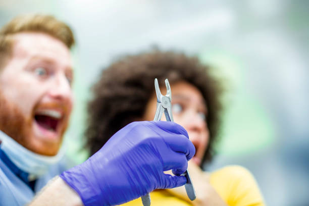 дентофобия - mouth open human teeth doctor dental drill стоковые фото и изображения