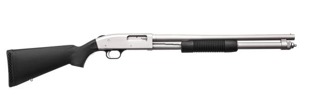 istock Silver shotgun isolated on white background 1136442055