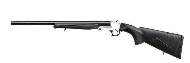 istock Classic smooth-bore hunting rifle isolated on white background 1136442138