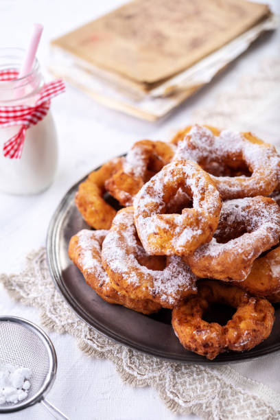istock Sweet homemade donuts with icing sugar 1136448291