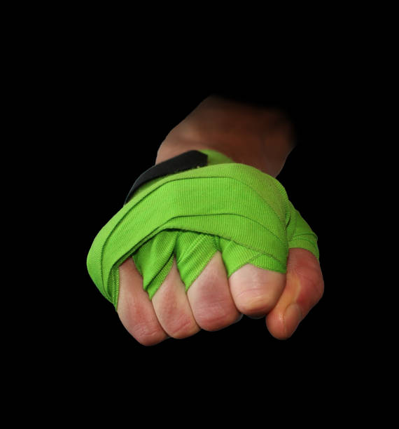 istock Hand with boxing straps ready to punch 1136448298