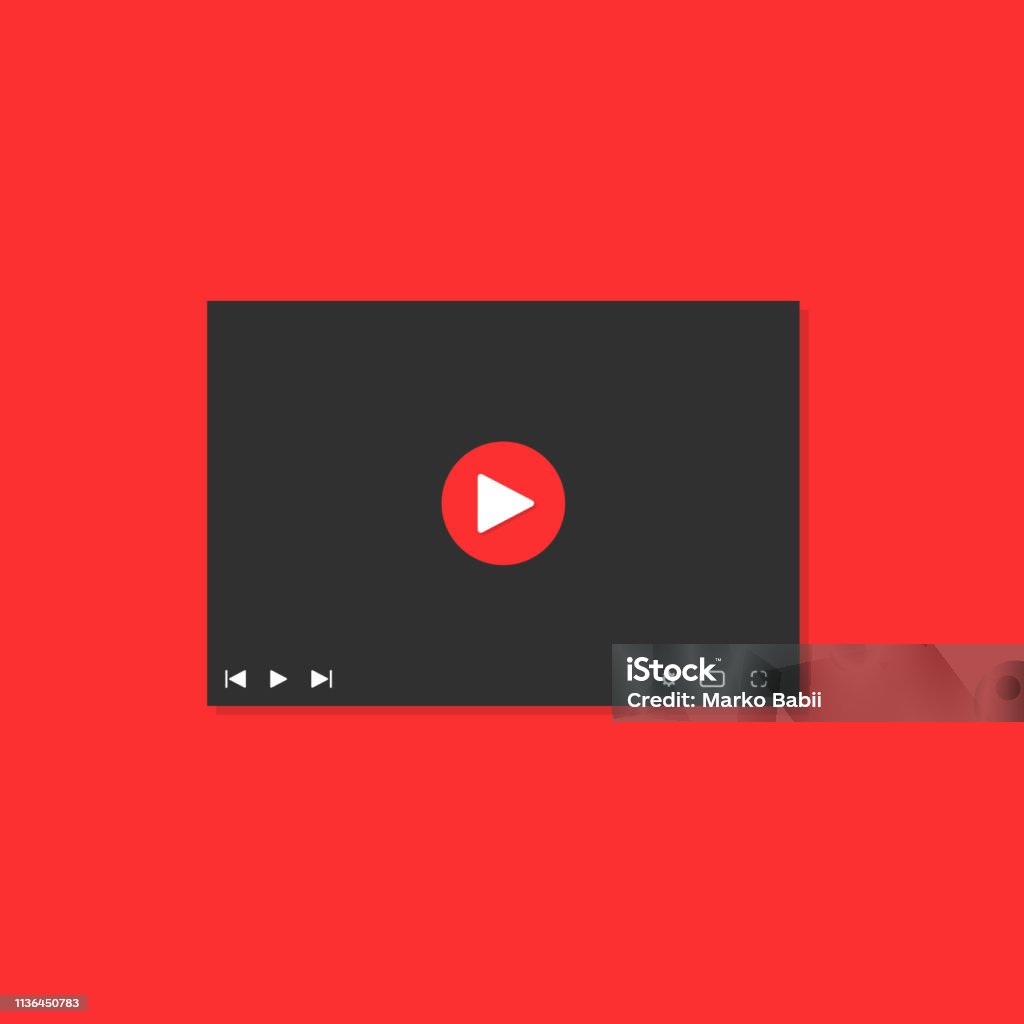 Video Player Vector Graphics Video Player Vector Flat Design Stock Illustration - Download Image Now ...