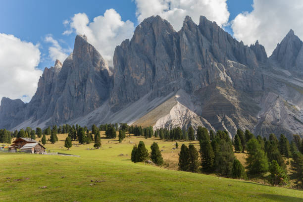 istock view on the Odle mount in a cloudy day - Val di Funes, Dolomites 1136451846
