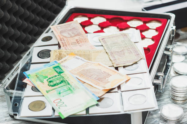 istock Different Indonesian rupiahs and coins, numismatics concept 1136451925