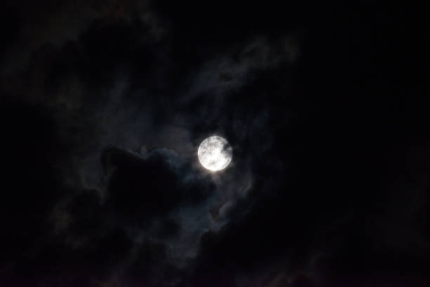 istock Moon through the clouds at night, super moon 1136456766