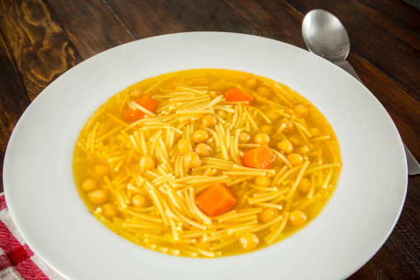 istock Chickpeas with noodles soup 1136457156