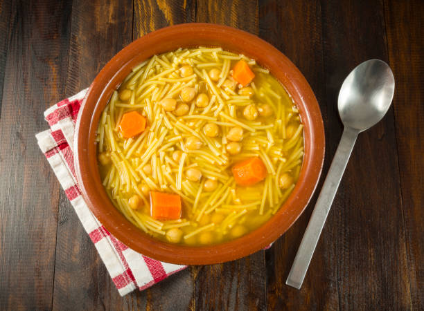 istock Chickpeas with noodles soup 1136457167