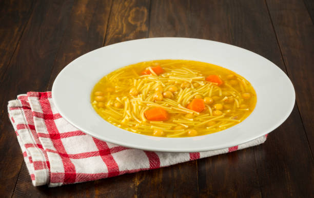 istock Chickpeas with noodles soup 1136457679
