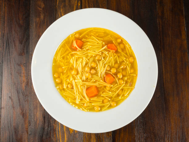 istock Chickpeas with noodles soup 1136457689