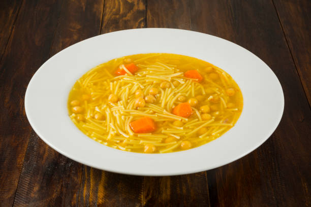 istock Chickpeas with noodles soup 1136457710