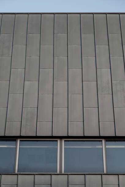 istock Facade of a modern office building with lead cladding 1136457743