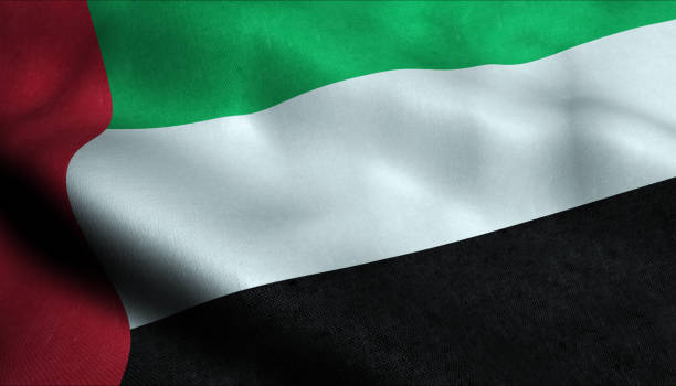 istock United Arab Emirates Waving Flag in 3D 1136462566