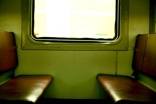 istock Old empty wagon of the regional train at the Kiev station 1136465930