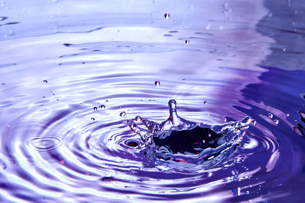 istock close up of drop in water making different splashes 1136465994