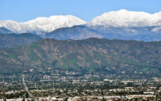 istock Snowy Peaks Behind the San Gabriel Valley 1136471732
