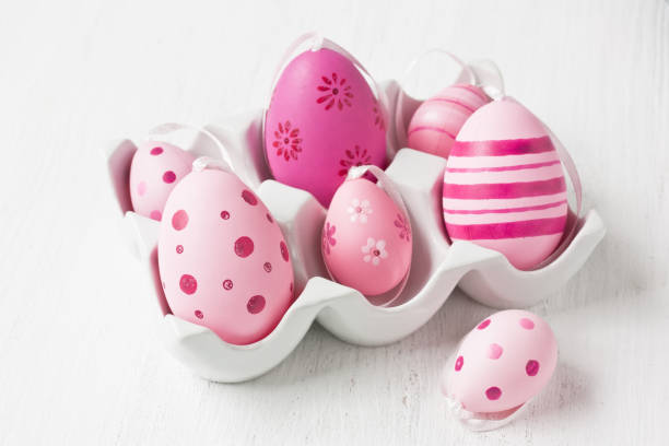 Easter egg decoration stock photo