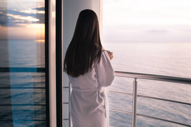 istock Woman with coffee on holiday rest. 1136476990