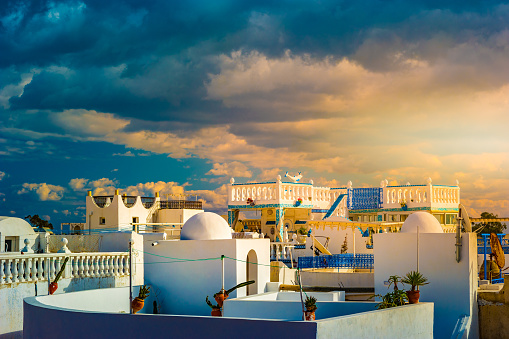 Hammamet, Túnez. Imagen de la arquitectura de la antigua Medina photo
