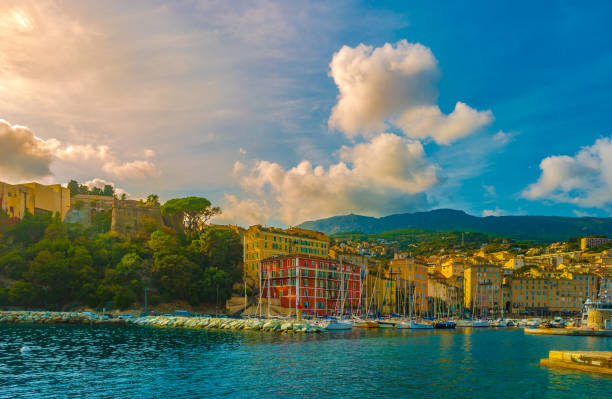 istock Bastia old city center, lighthouse and harbour. 1136478258