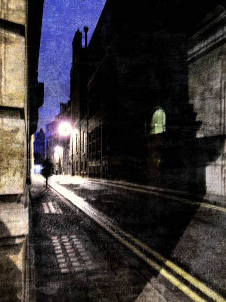 Dark backstreet in London