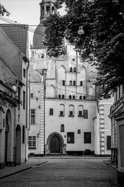 Three Brothers buildings in Old Riga , Latvia