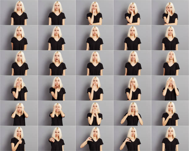 istock Young Woman Making Facial Expressions 1136484490