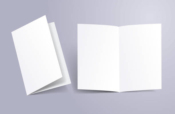 brochure open and close brochure template open and close half full illustrations stock illustrations