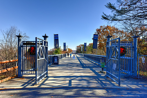 Entrance to the Walkway over the Hudson in Poughkeepsie, New York.