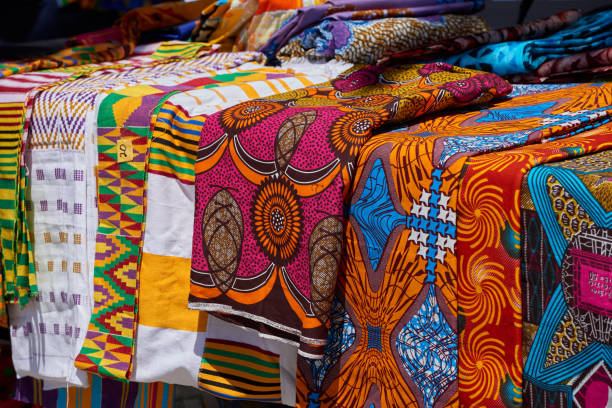 istock Colorful and vibrant cloth, textile and fabric. 1136494724