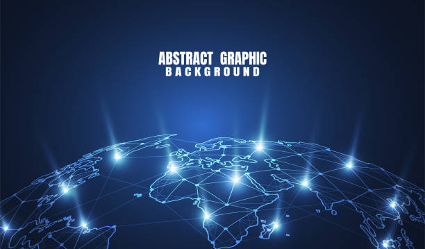 istock Global network connection. World map point and line composition concept of global business. Vector Illustration 1136499760