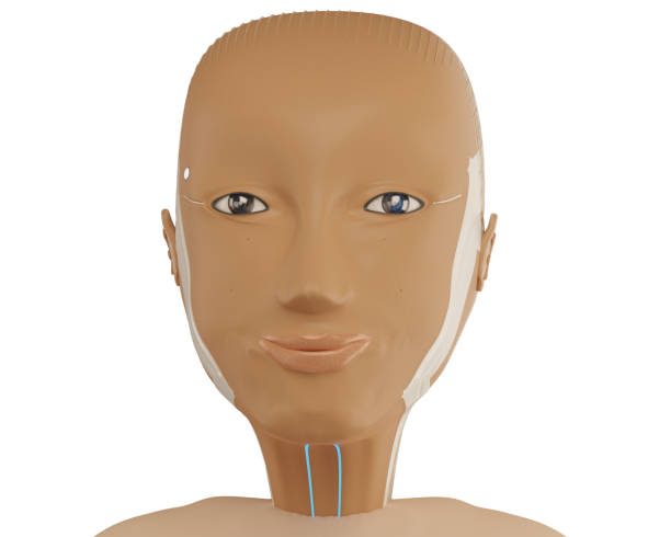 istock female robot face close-up 3d-illustration 1136500410