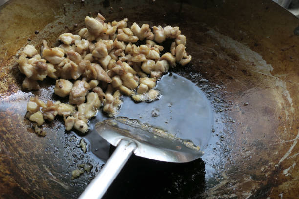 istock fried chickens in the metal pan 1136500417