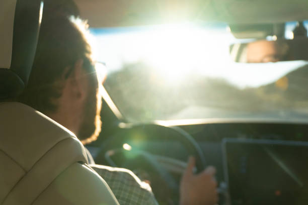 istock Young Man Driving His New Hydrogen Car 1136500566