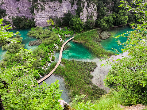 Magnificent views of the Plitvice Lake in Croatia