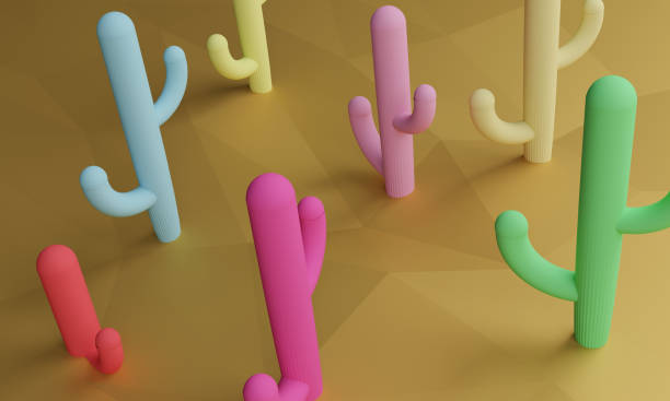 istock 3d illustration of cactus at the desert 1136504627