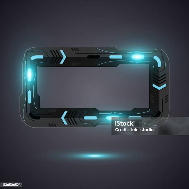 Tech Rectangle Design Rectangle Technology Banner Design Stock Illustration - Download Image ...