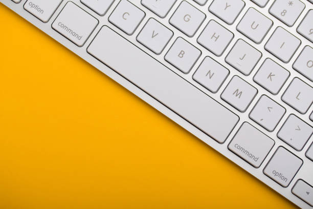 istock Top View Of White Keyboard With Copy Space 1136507370